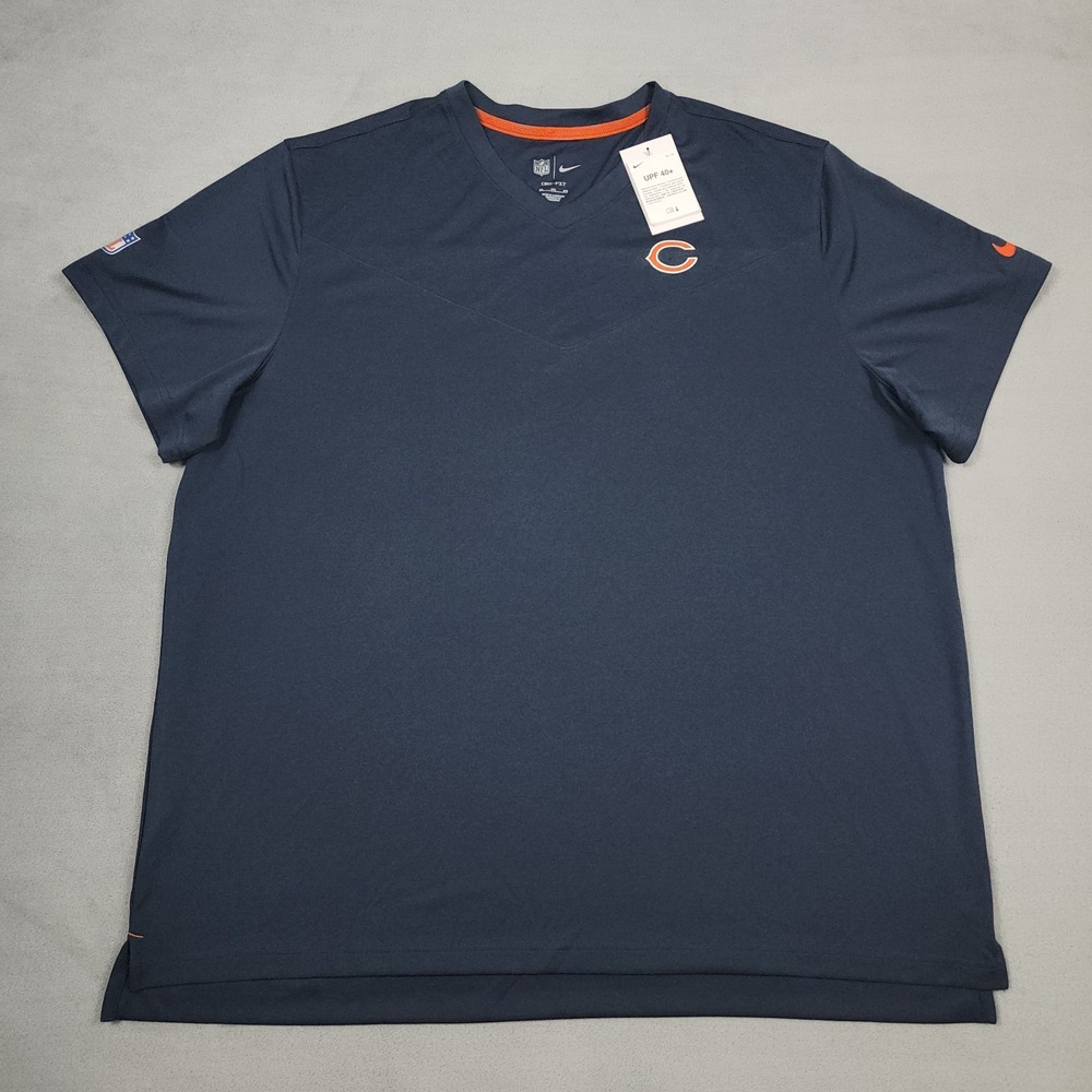 Nike Chicago Bears Shirt Mens 3XL Navy Dri Fit NFL Football Performance NWT